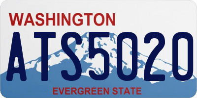 WA license plate ATS5020
