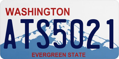 WA license plate ATS5021