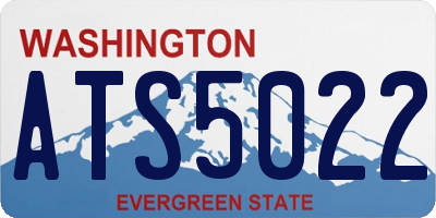 WA license plate ATS5022