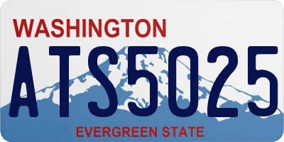 WA license plate ATS5025