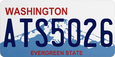 WA license plate ATS5026
