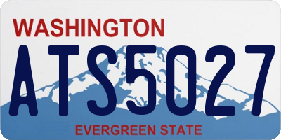 WA license plate ATS5027