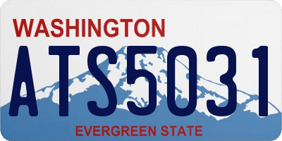 WA license plate ATS5031