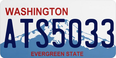 WA license plate ATS5033