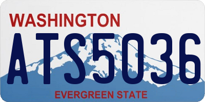 WA license plate ATS5036