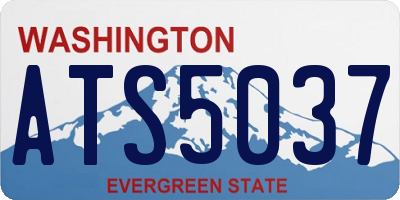 WA license plate ATS5037