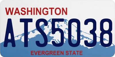 WA license plate ATS5038