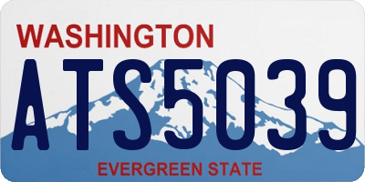 WA license plate ATS5039