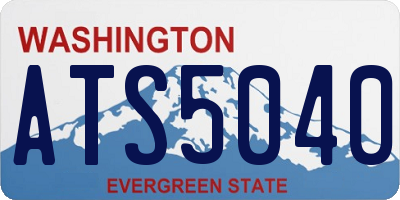 WA license plate ATS5040