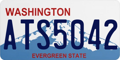 WA license plate ATS5042