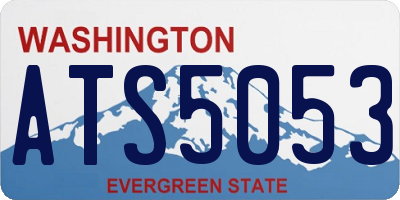 WA license plate ATS5053