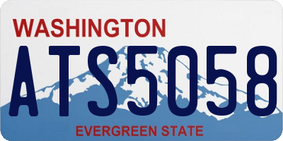 WA license plate ATS5058