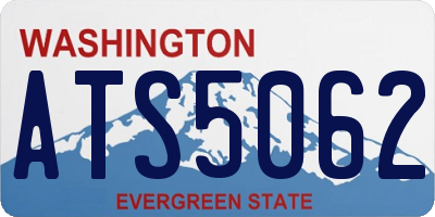 WA license plate ATS5062