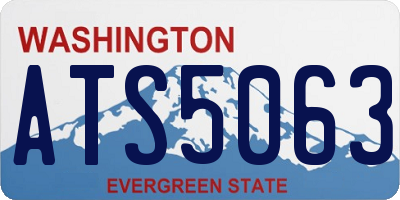 WA license plate ATS5063
