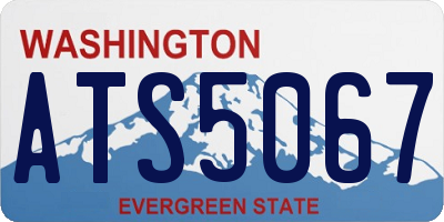 WA license plate ATS5067