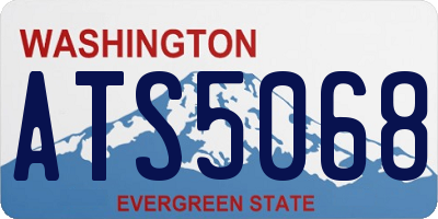 WA license plate ATS5068