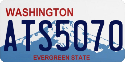 WA license plate ATS5070