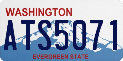WA license plate ATS5071