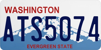 WA license plate ATS5074