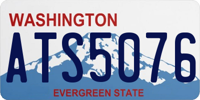 WA license plate ATS5076