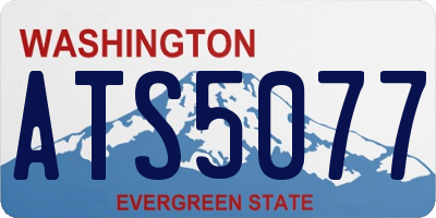 WA license plate ATS5077