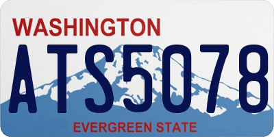 WA license plate ATS5078