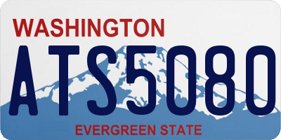 WA license plate ATS5080