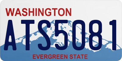 WA license plate ATS5081
