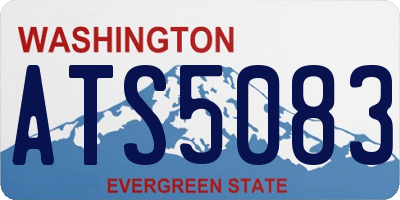 WA license plate ATS5083