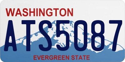 WA license plate ATS5087