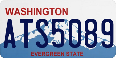 WA license plate ATS5089