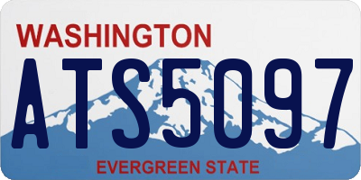WA license plate ATS5097