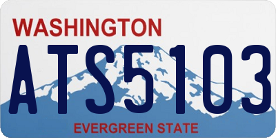 WA license plate ATS5103