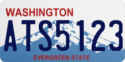 WA license plate ATS5123