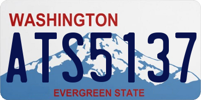 WA license plate ATS5137