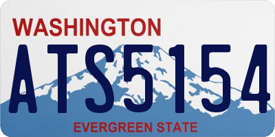 WA license plate ATS5154