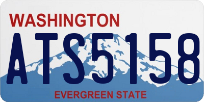WA license plate ATS5158