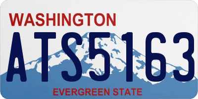 WA license plate ATS5163