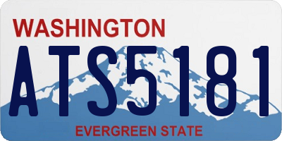 WA license plate ATS5181
