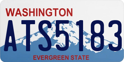WA license plate ATS5183