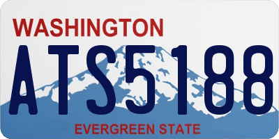 WA license plate ATS5188