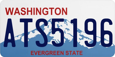 WA license plate ATS5196