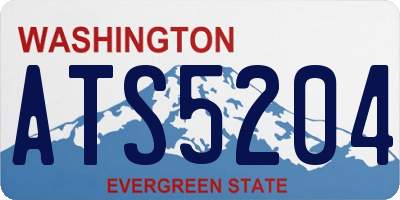 WA license plate ATS5204