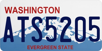 WA license plate ATS5205