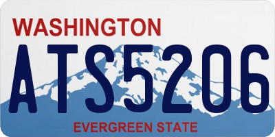 WA license plate ATS5206