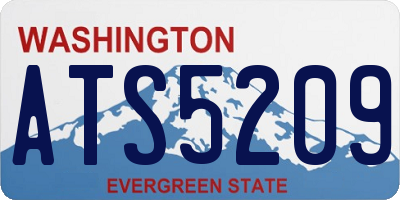 WA license plate ATS5209