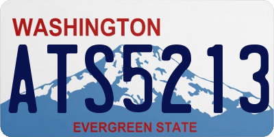 WA license plate ATS5213