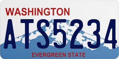 WA license plate ATS5234