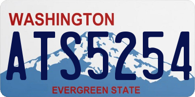 WA license plate ATS5254
