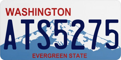 WA license plate ATS5275